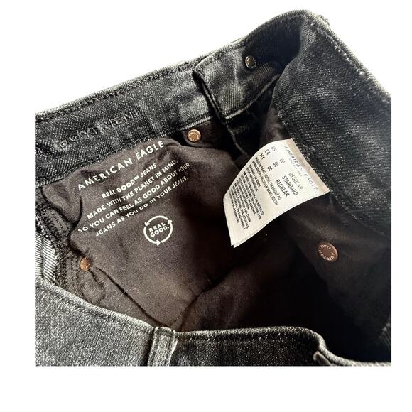 American Eagle 90's BOYFRIEND JEANS 5 Pocket Women's 00 Black Cotton Denim 25x27 - Picture 5 of 8